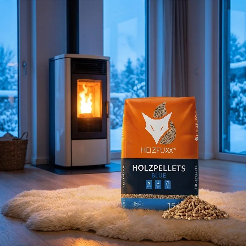 Heizfuxx Blue – Holzpellets 975 kg – 65 Säcke à 15 kg | ENplus A1 Nadelholz – Bild 2